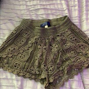 Lace green shorts, Francescas.